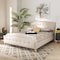Baxton Studio Felisa Beige Upholstered and Button Tufted King Size Platform Bed 156-9507 - alternate 7
